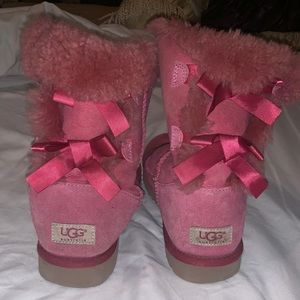 Authentic Pink Bailey Bow Ugg Boots